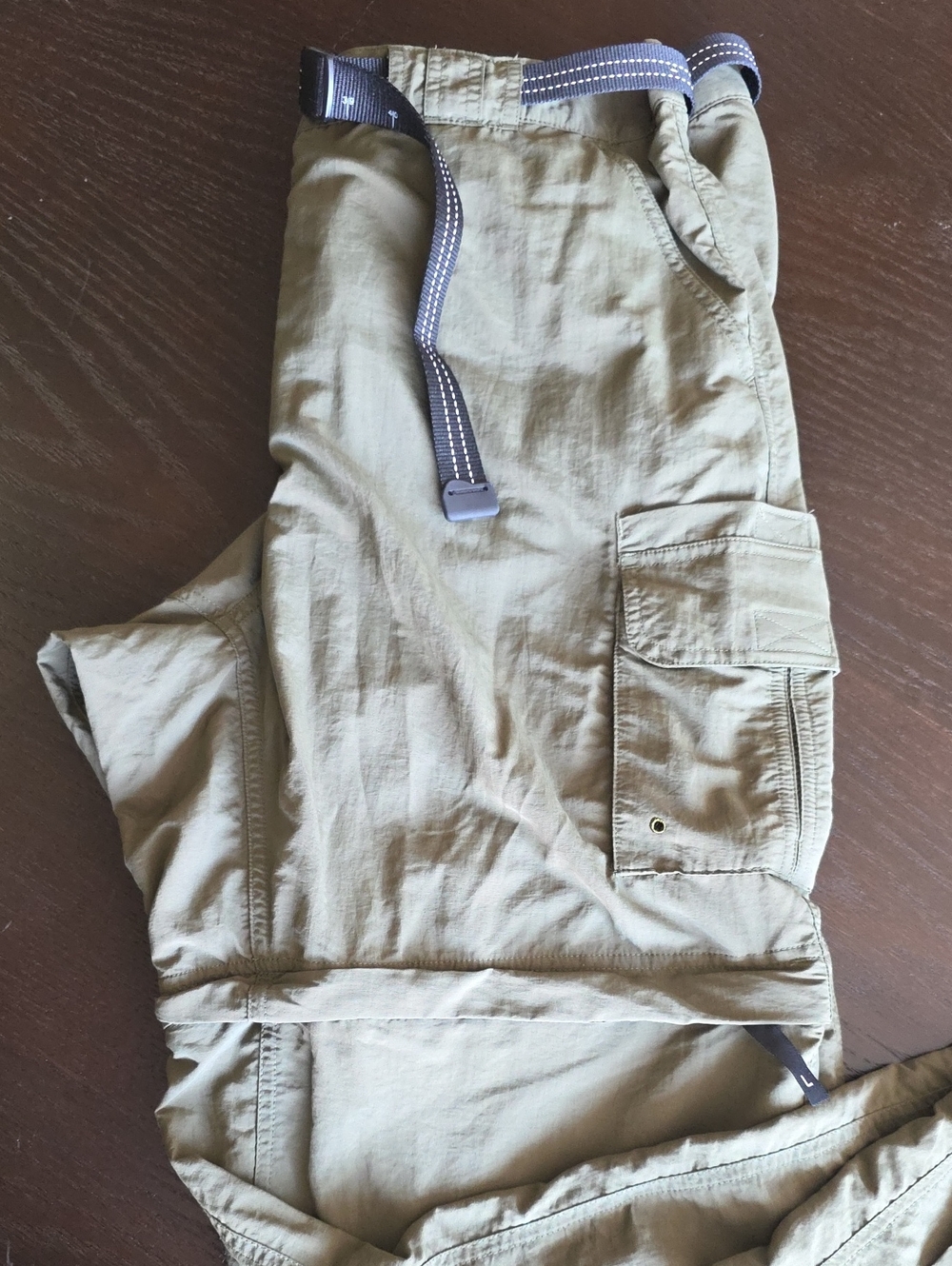 Magellan Outdoors Olive Green Cargo Pants with Web Belt